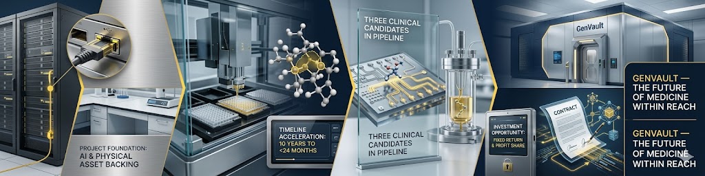 GenVault AI Drug Discovery Hybrid Investment Plan - Investment Project Banner