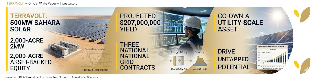 TerraVolt: 500MW Sahara Solar Energy Equity Investment - Investment Project Banner